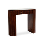 Dusklia - Finley Mango Wood Dressing Table Console - Walnut