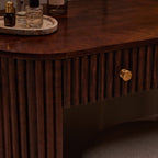 Dusklia - Finley Mango Wood Dressing Table Console - Walnut