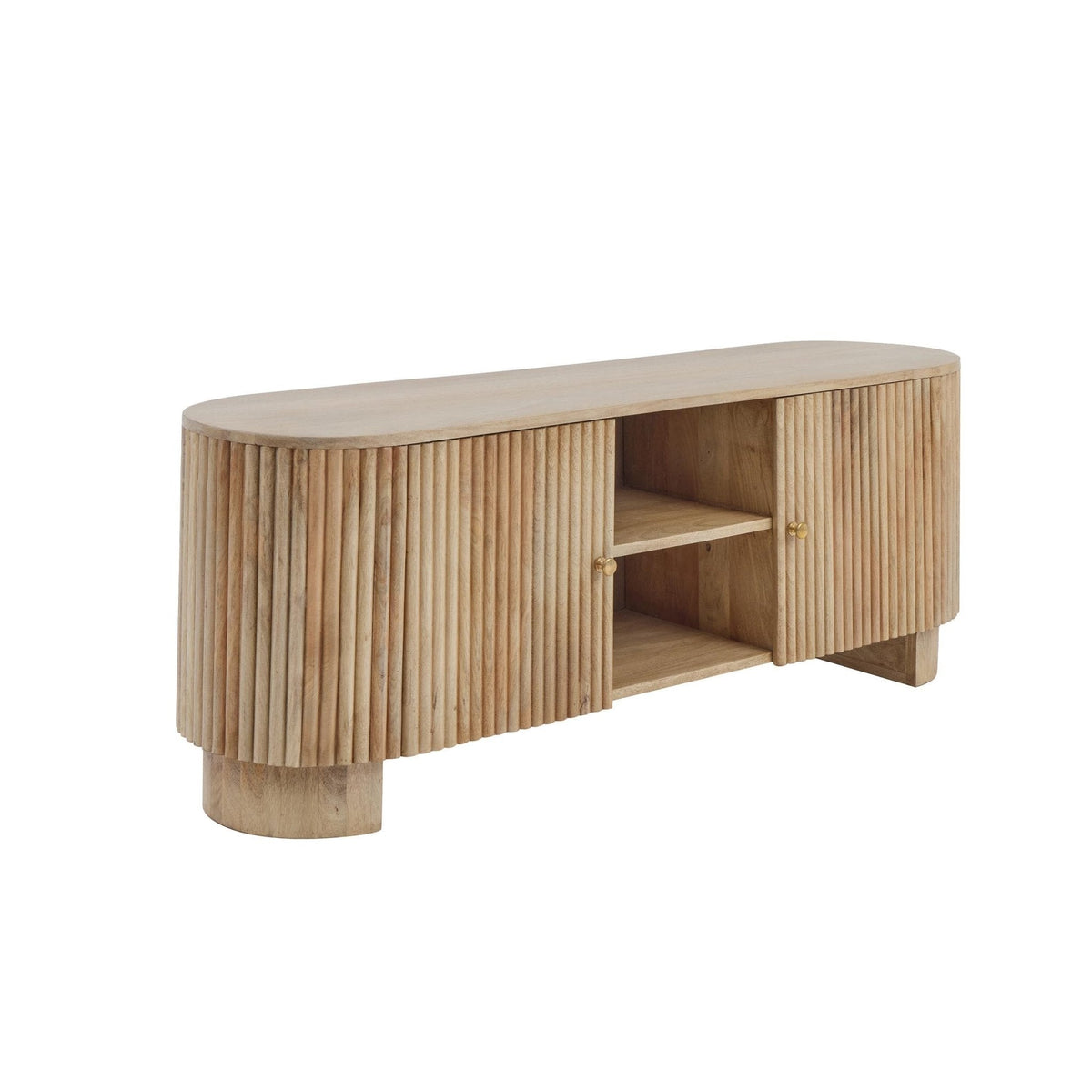 Dusklia - Finley Mango Wood Tv Unit for Tv Unit TVs up to 55 - Natural
