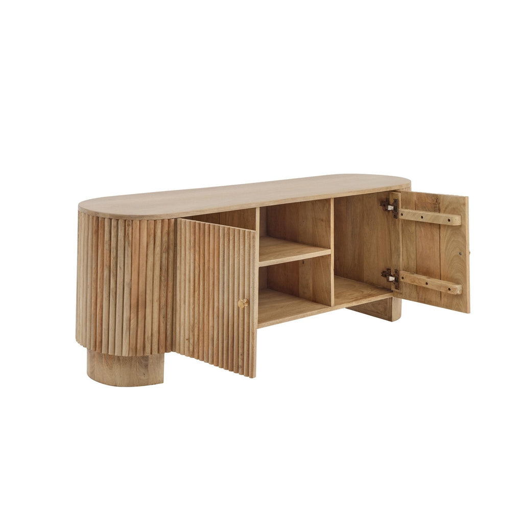 Dusklia - Finley Mango Wood Tv Unit for Tv Unit TVs up to 55 - Natural