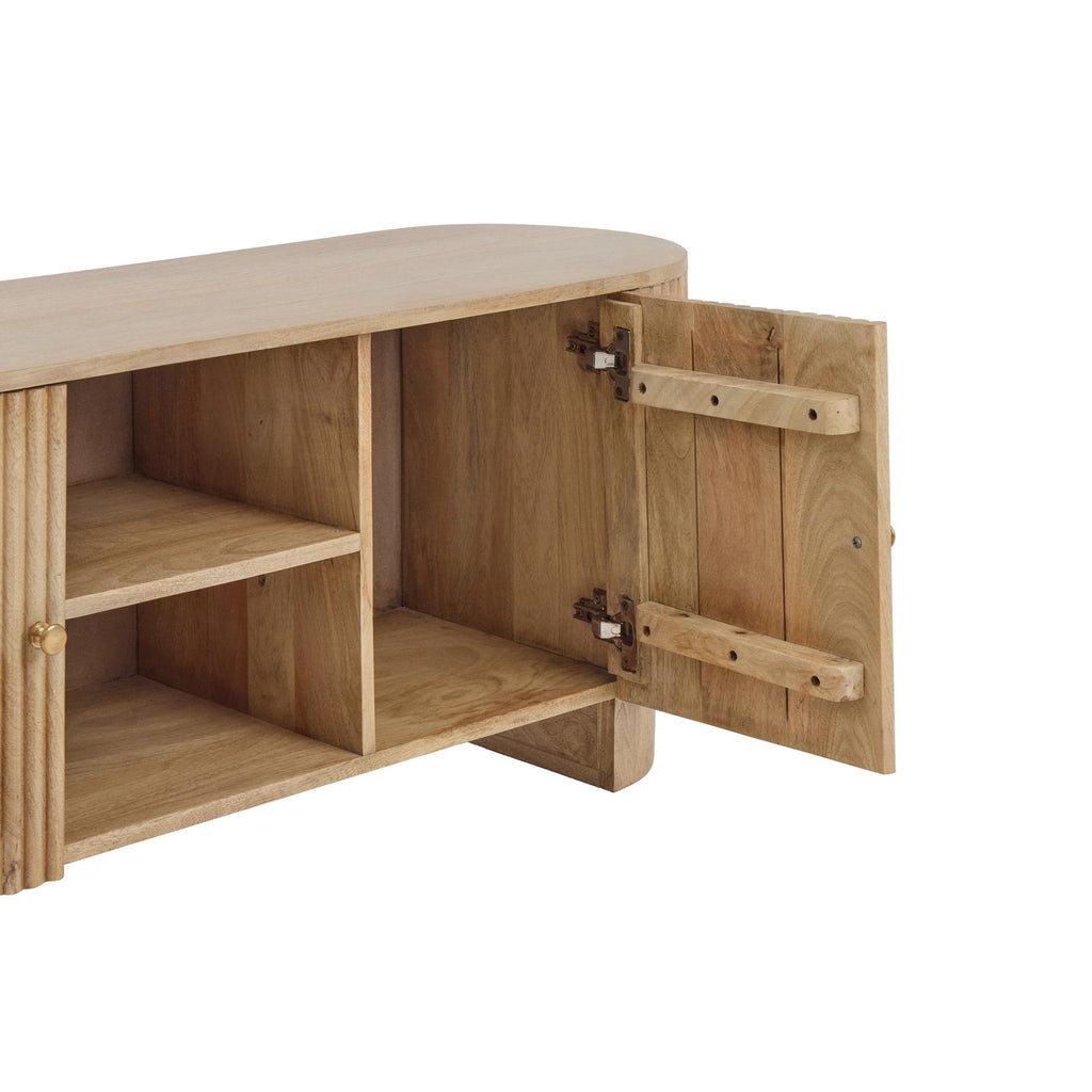 Dusklia - Finley Mango Wood Tv Unit for Tv Unit TVs up to 55 - Natural