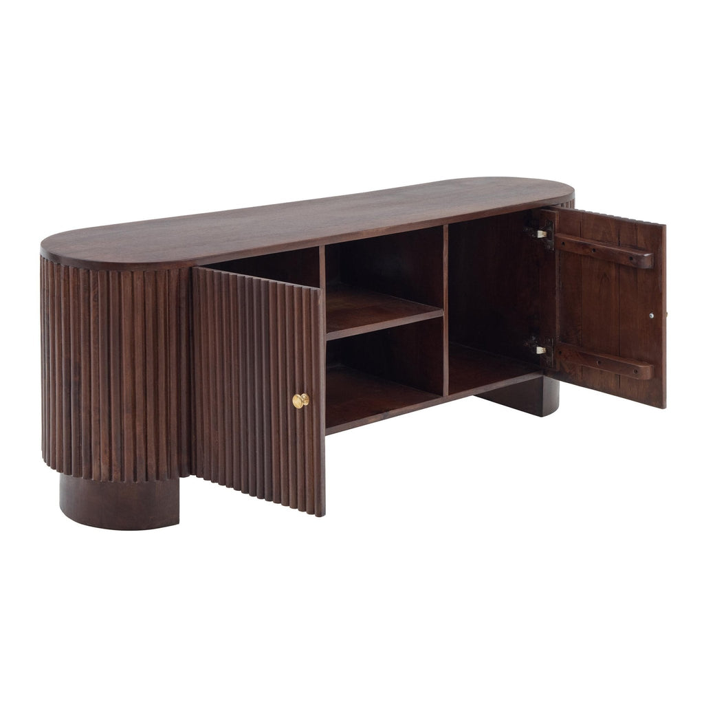 Dusklia - Finley Mango Wood Tv Unit for Tv Unit TVs up to 55 - Walnut