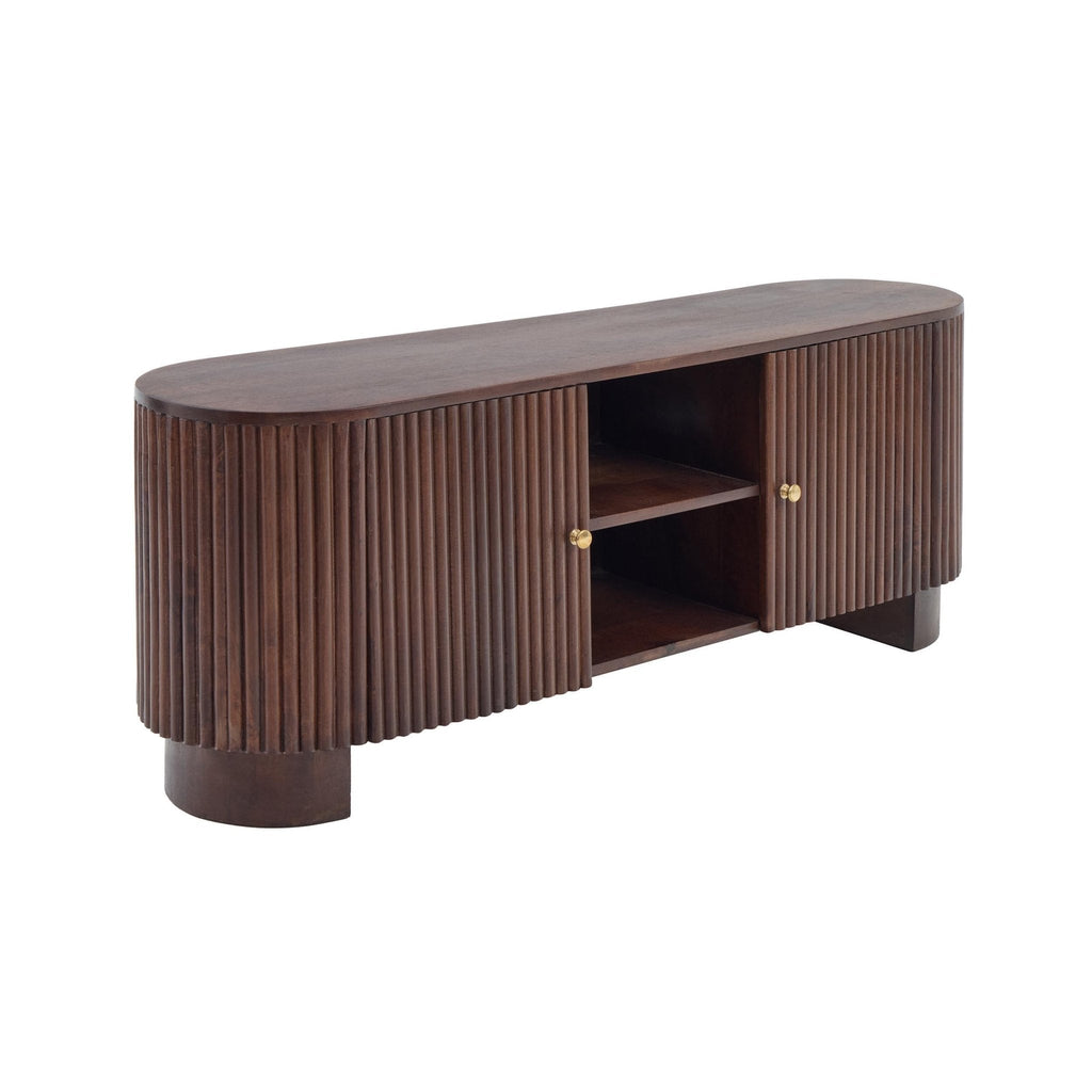 Dusklia - Finley Mango Wood Tv Unit for Tv Unit TVs up to 55 - Walnut