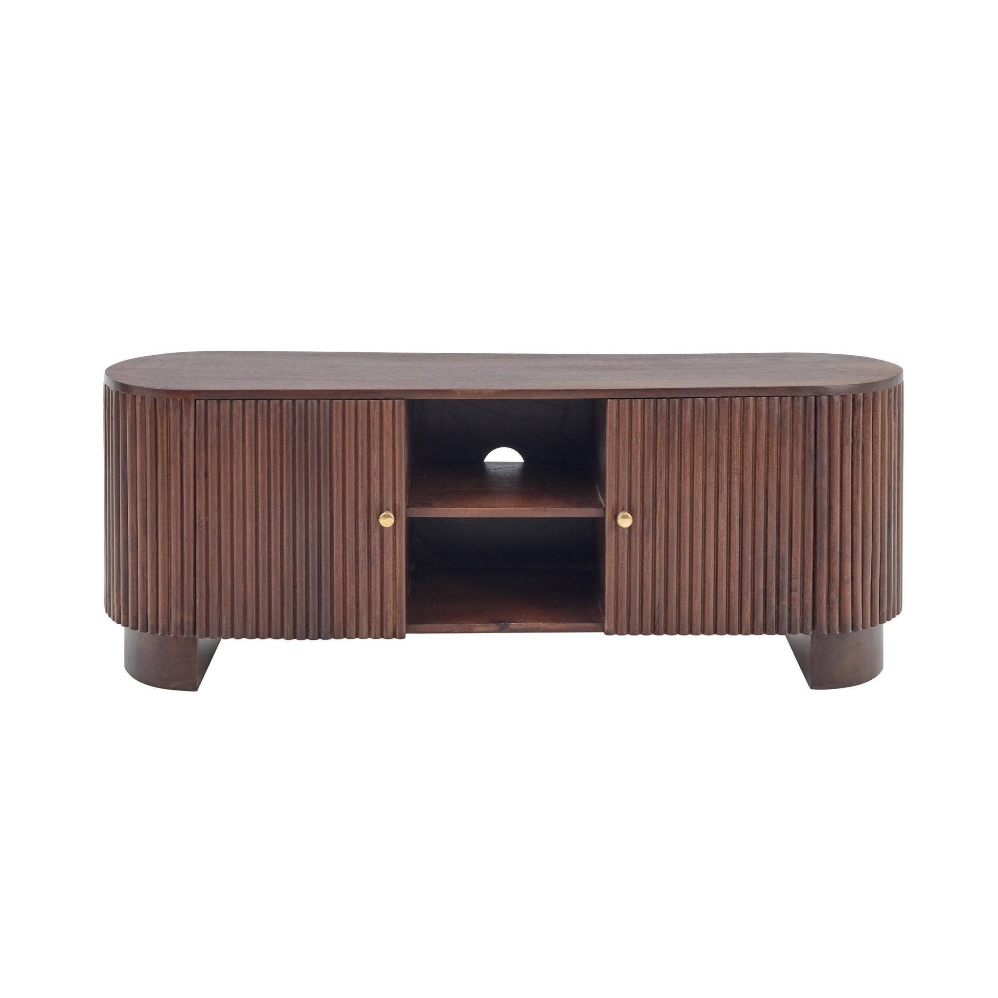 Dusklia - Finley Mango Wood Tv Unit for Tv Unit TVs up to 55 - Walnut
