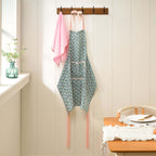 Dusklia - Fiona 100% Cotton Printed Apron - Blue/Pink
