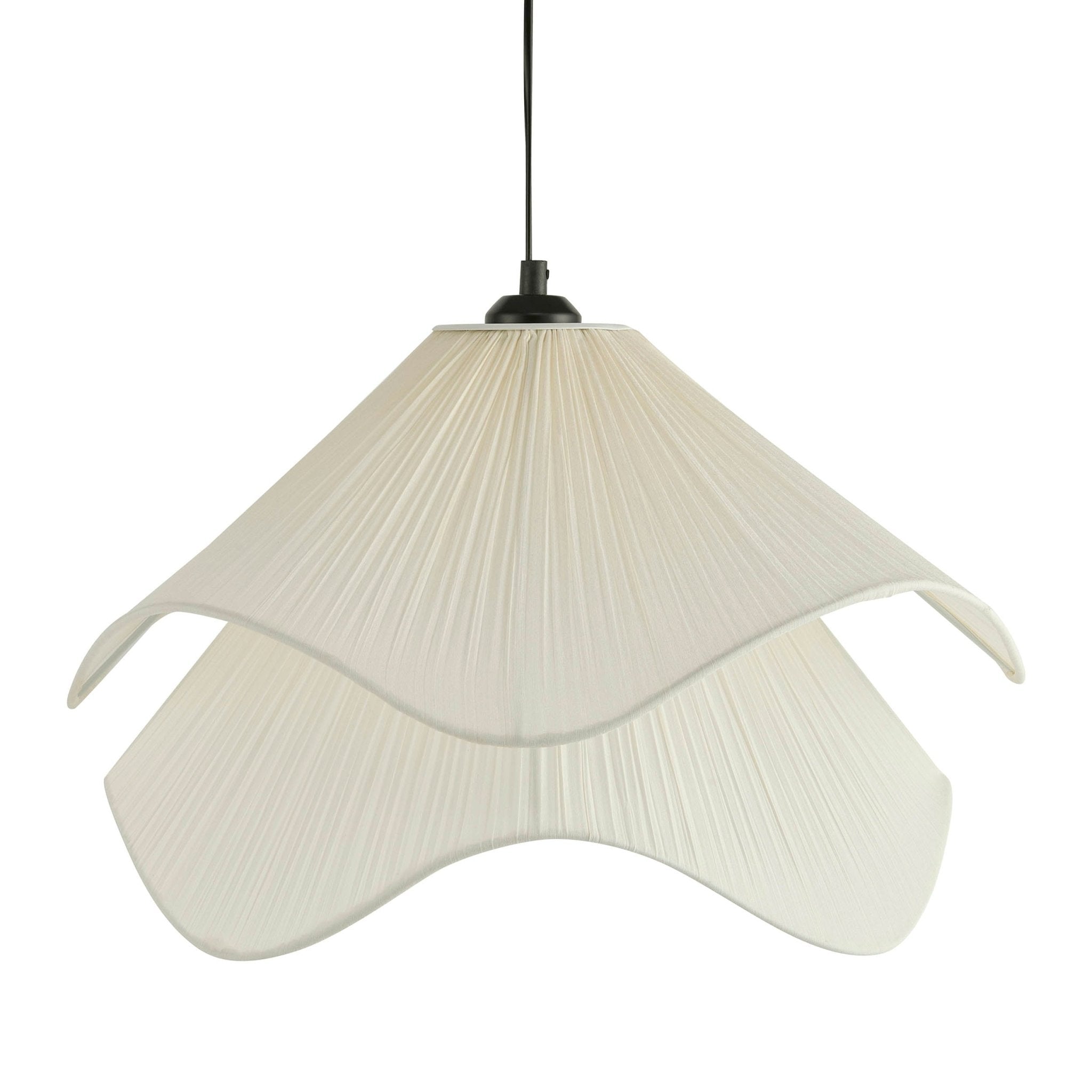 Dusklia - Fleur Fabric Layered Petal Ceiling Shade - White