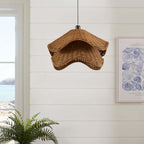 Dusklia - Fleur Rattan Layered Petal Ceiling Shade - Natural