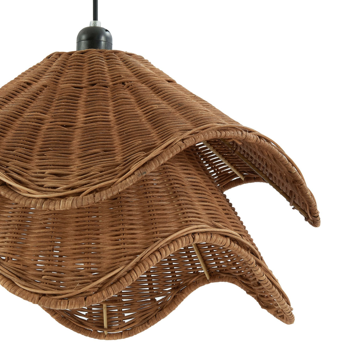 Dusklia - Fleur Rattan Layered Petal Ceiling Shade - Natural
