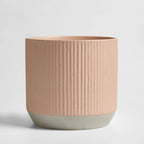 Dusklia - Flora Ribbed Clay Plant Pot - Pink