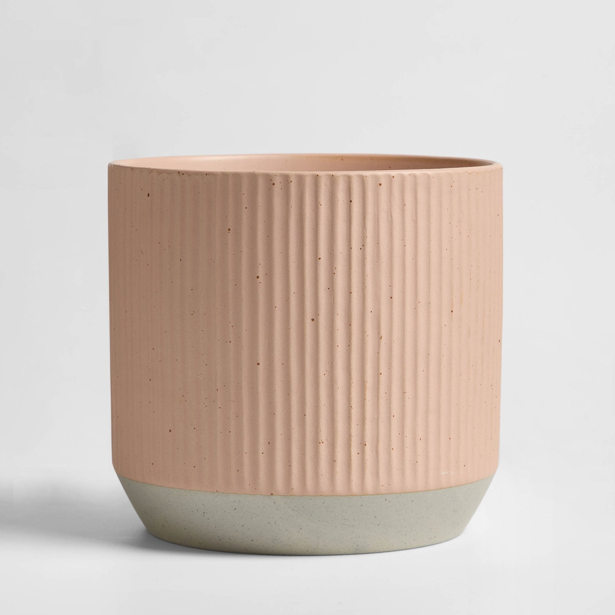 Dusklia - Flora Ribbed Clay Plant Pot - Pink