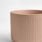 Dusklia - Flora Ribbed Clay Plant Pot - Pink