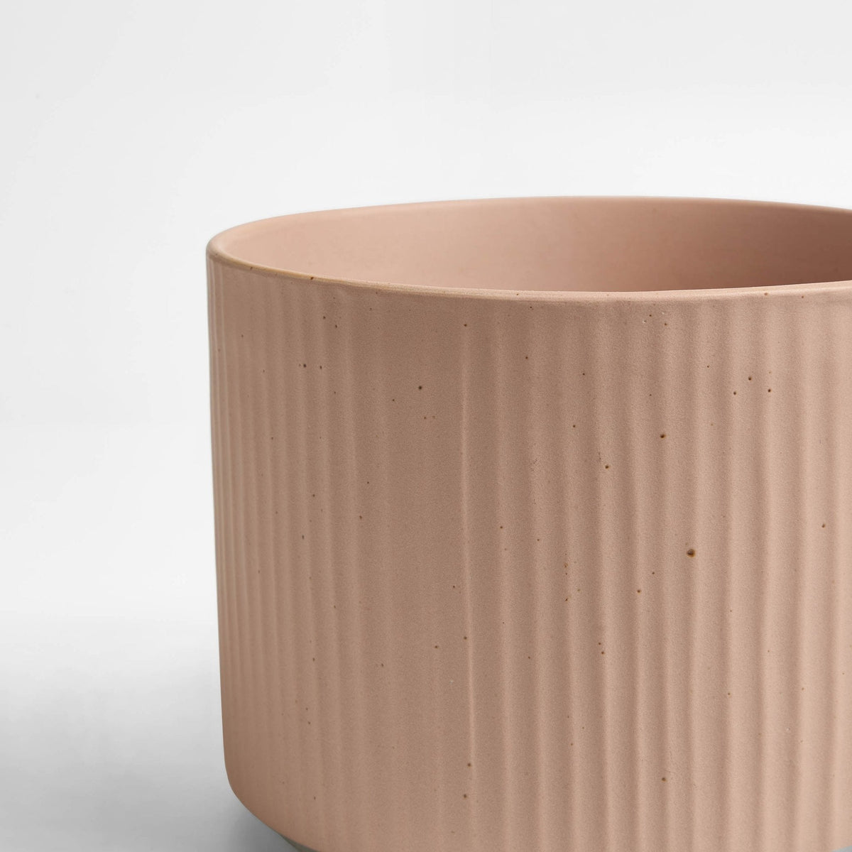 Dusklia - Flora Ribbed Clay Plant Pot - Pink
