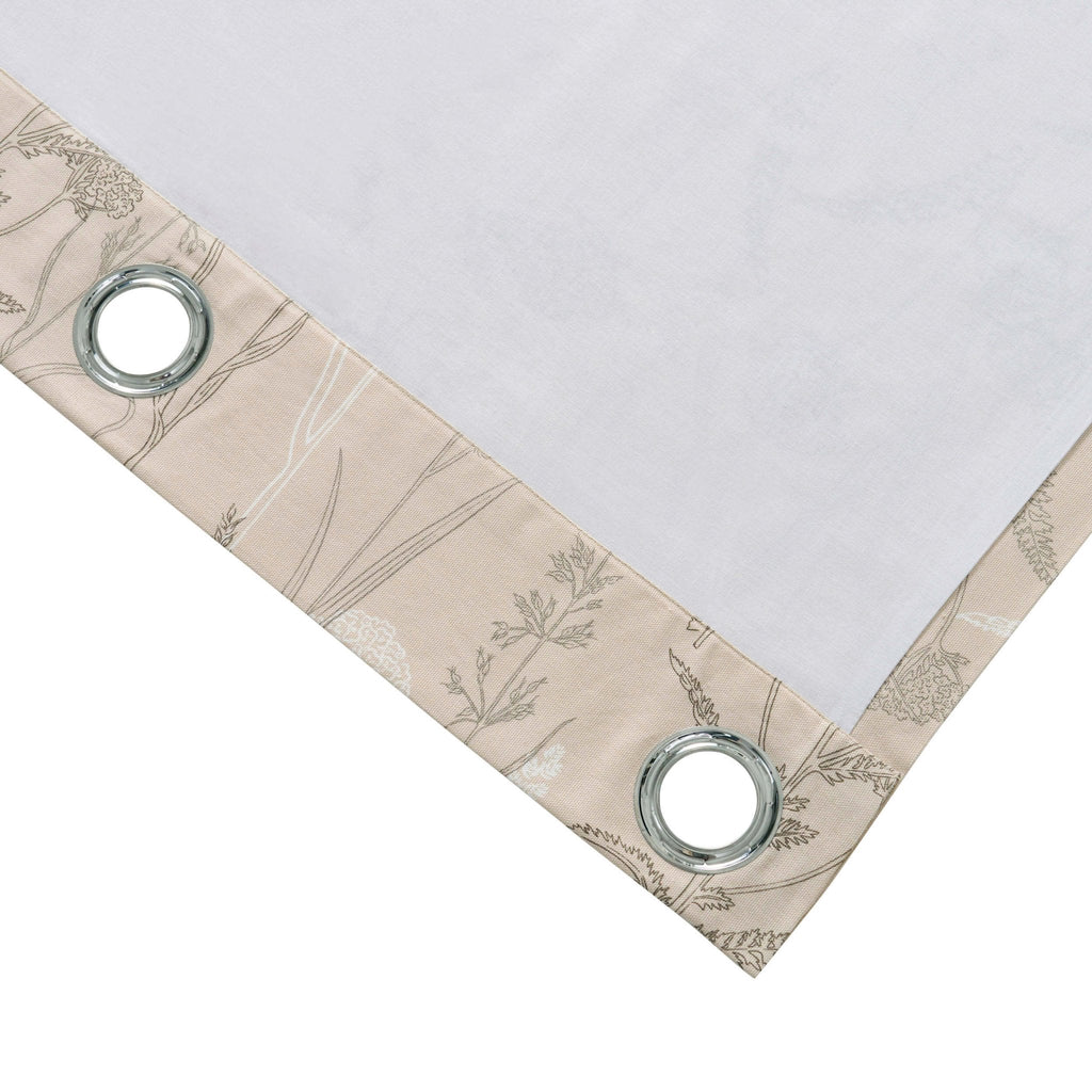 Dusklia - Floral Eyelet Curtains - Taupe