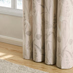 Dusklia - Floral Eyelet Curtains - Taupe