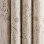 Dusklia - Floral Eyelet Curtains - Taupe