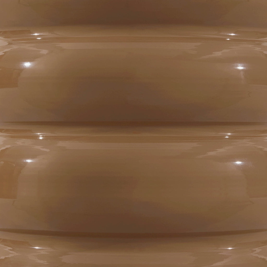 Dusklia - Florrie High Gloss Side Table - Caramel