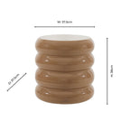 Dusklia - Florrie High Gloss Side Table - Caramel