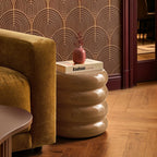 Dusklia - Florrie High Gloss Side Table - Caramel