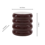Dusklia - Florrie High Gloss Side Table - Chocolate