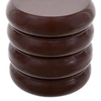Dusklia - Florrie High Gloss Side Table - Chocolate