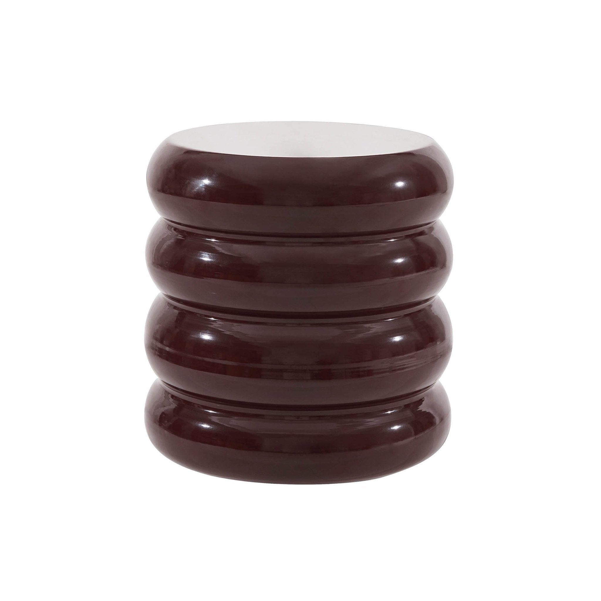 Dusklia - Florrie High Gloss Side Table - Chocolate