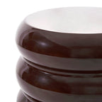 Dusklia - Florrie High Gloss Side Table - Chocolate