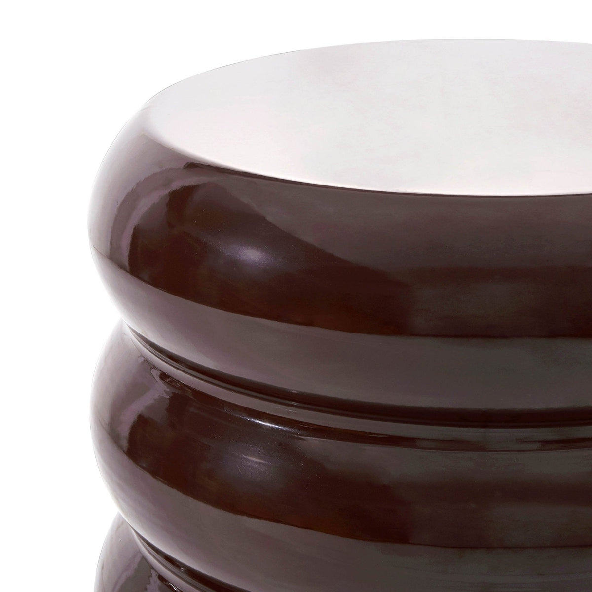 Dusklia - Florrie High Gloss Side Table - Chocolate