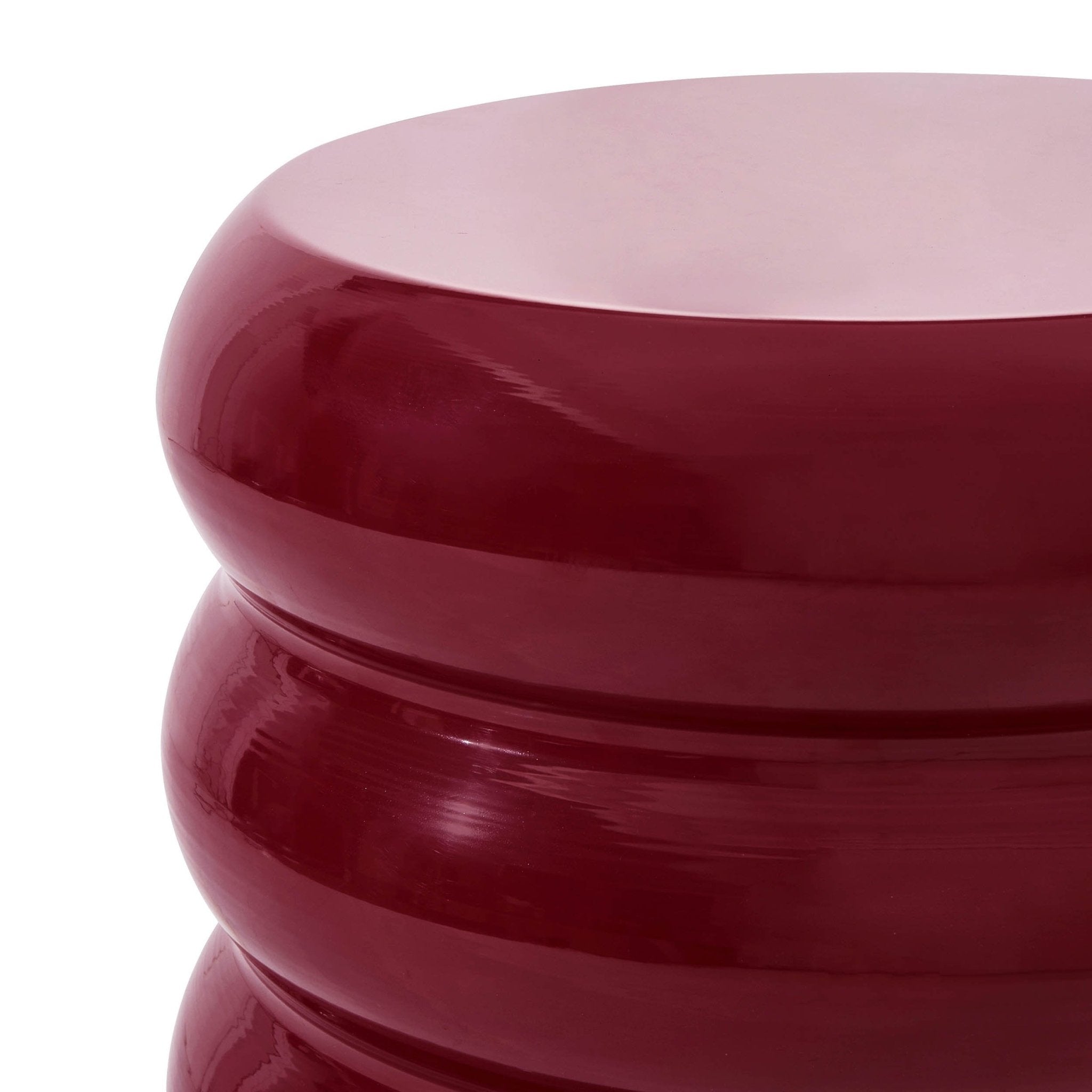 Dusklia - Florrie High Gloss Side Table - Wine
