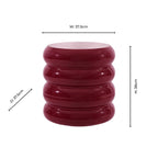 Dusklia - Florrie High Gloss Side Table - Wine