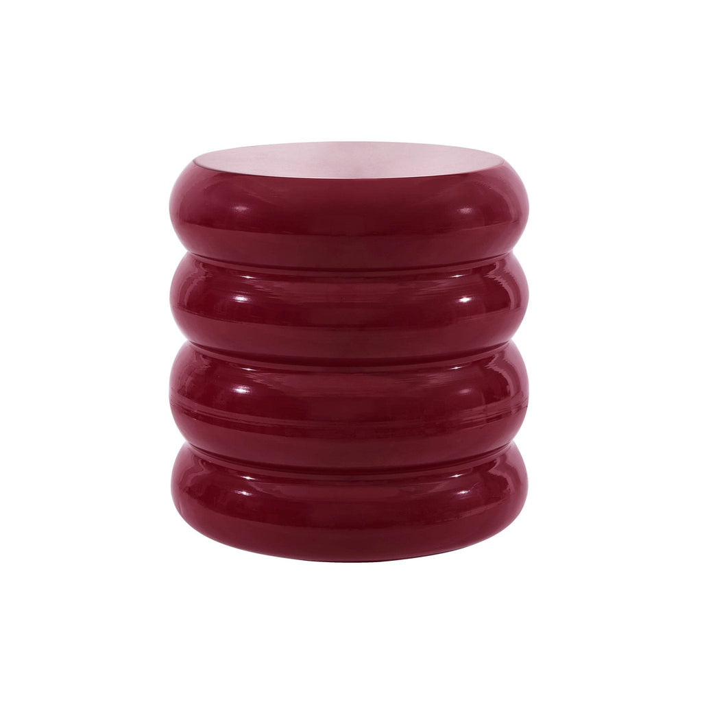 Dusklia - Florrie High Gloss Side Table - Wine