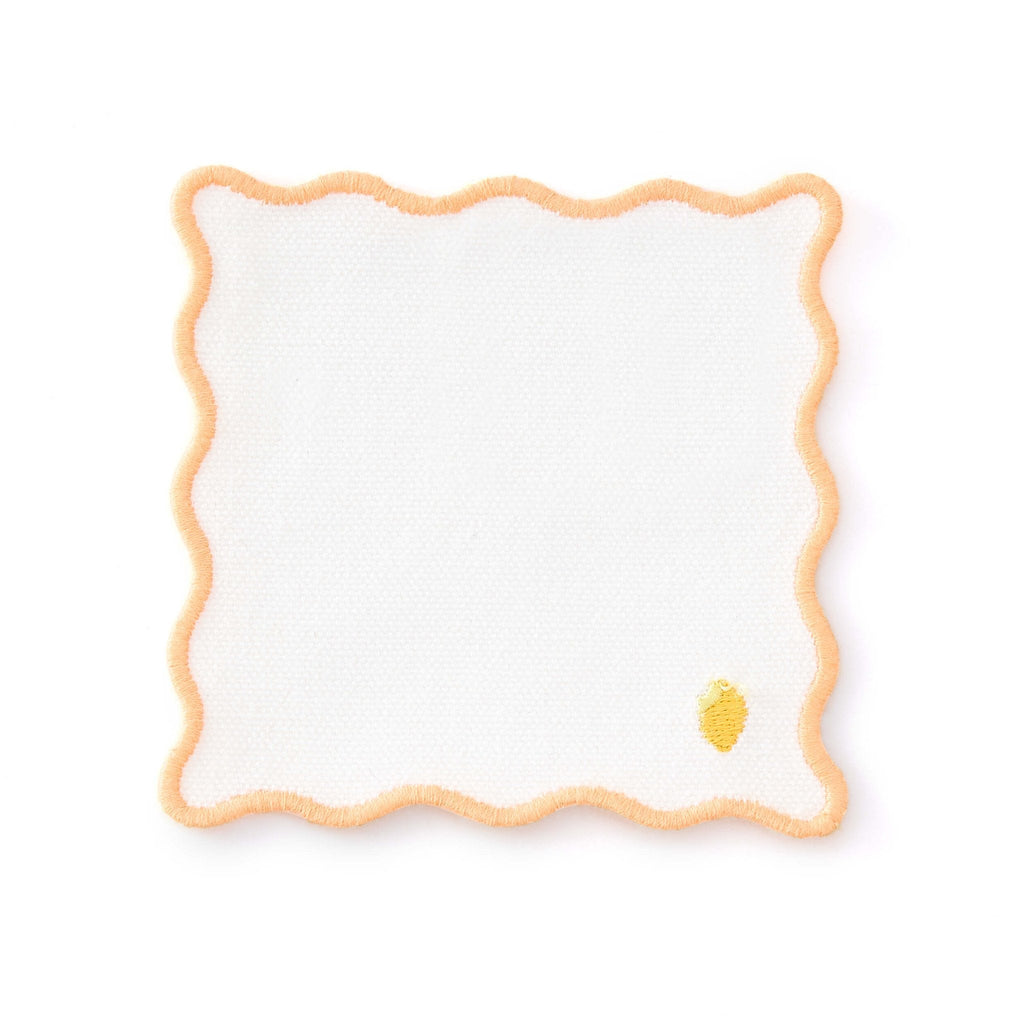Dusklia - Fruit Embroidered Pack of 4 Cocktail Coasters - Multi