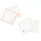 Dusklia - Fruit Embroidered Pack of 4 Cocktail Coasters - Multi