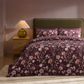 Dusklia - Francis 100% Cotton Duvet Covet & Pilllowcase Set - Plum