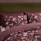 Dusklia - Francis 100% Cotton Duvet Covet & Pilllowcase Set - Plum