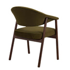 Dusklia - Frankie Dining Chair - Rich Green/Walnut
