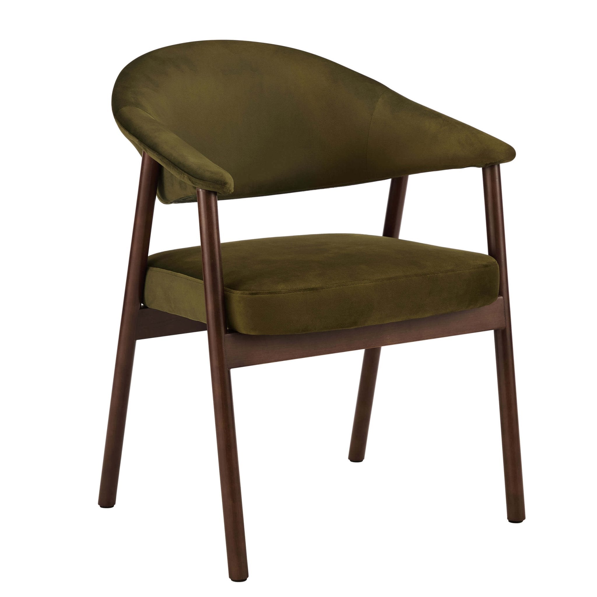 Dusklia - Frankie Dining Chair - Rich Green/Walnut