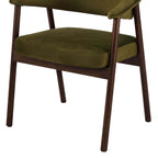 Dusklia - Frankie Dining Chair - Rich Green/Walnut