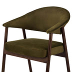 Dusklia - Frankie Dining Chair - Rich Green/Walnut