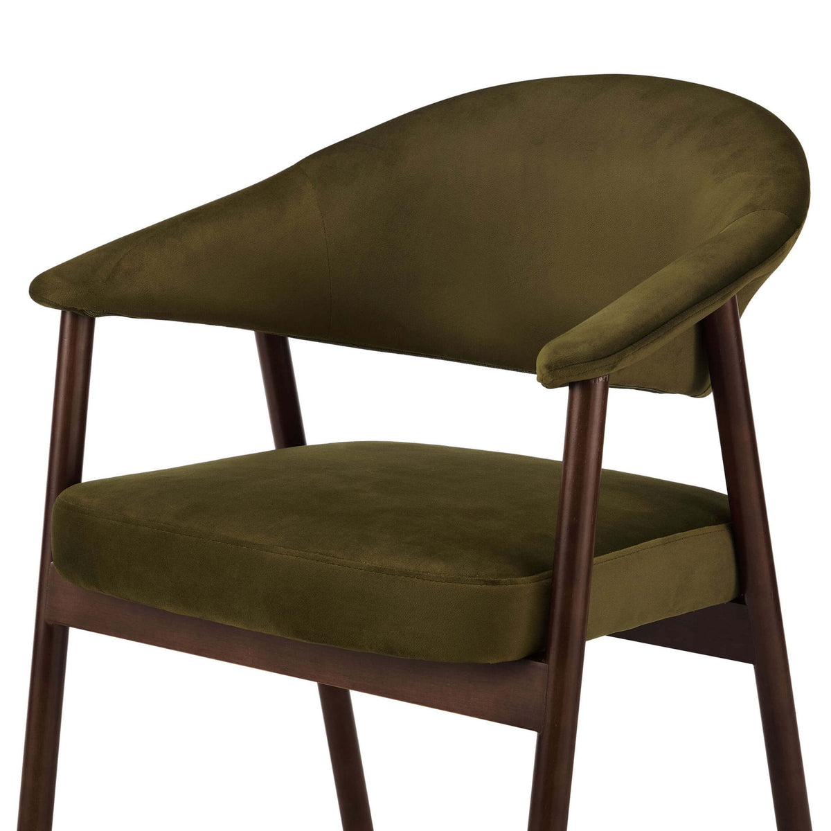 Dusklia - Frankie Dining Chair - Rich Green/Walnut