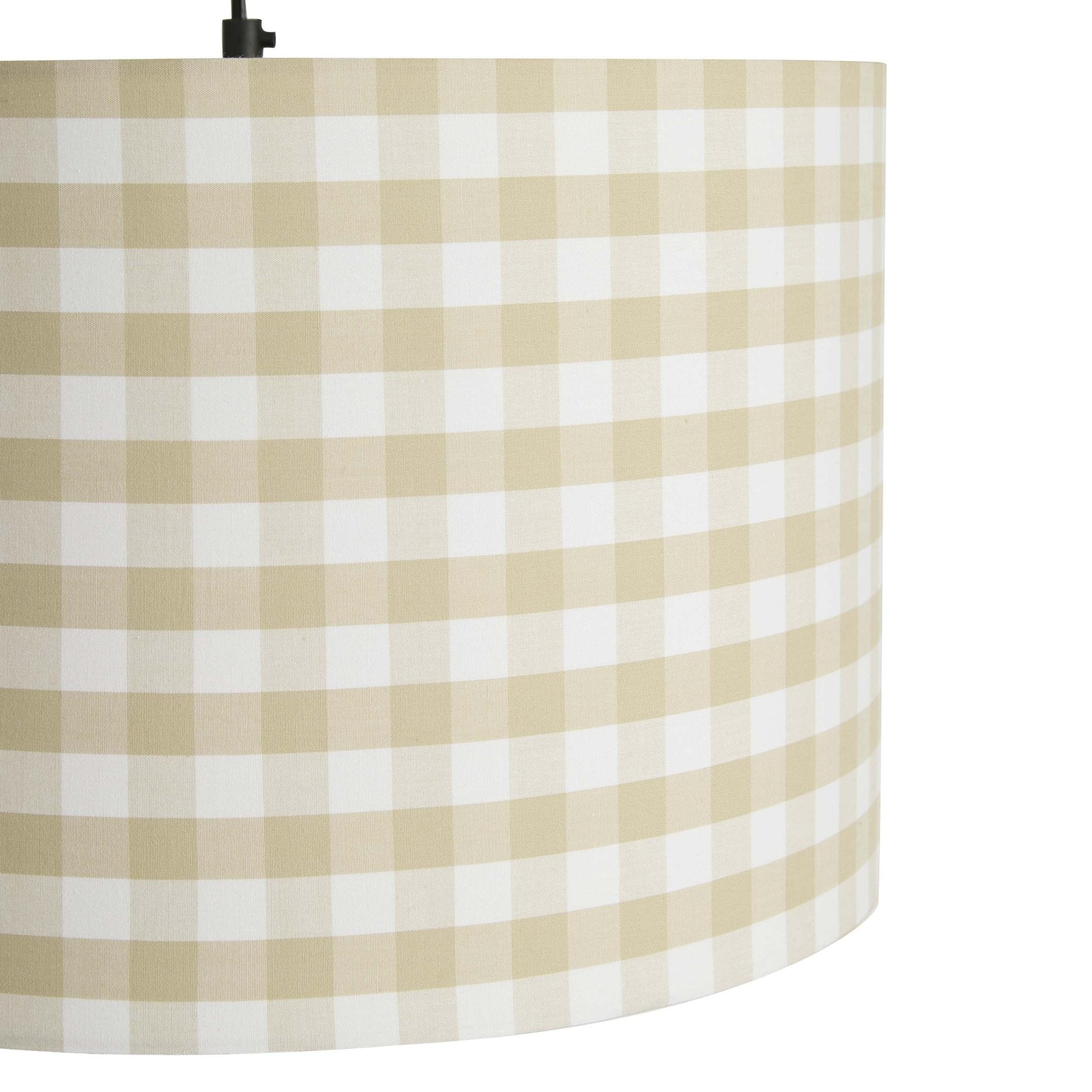Dusklia - Gabriella Gingham Ceiling Shade - Natural