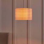Dusklia - Gabriella Gingham Ceiling Shade - Natural