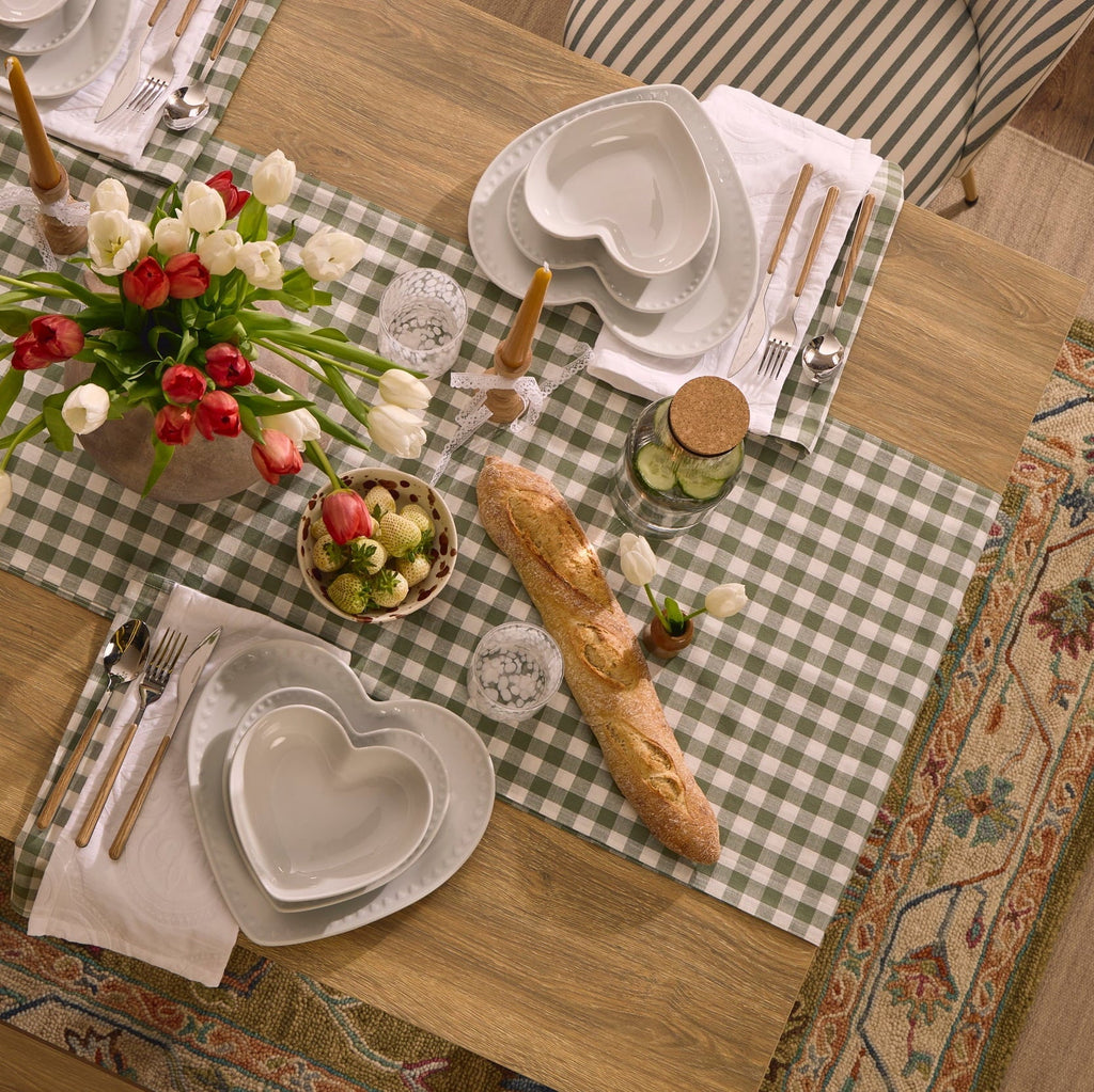 Dusklia - Gabriella Gingham Table Runner - Green