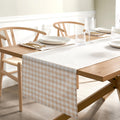 Dusklia - Gabriella Gingham Table Runner - Natural