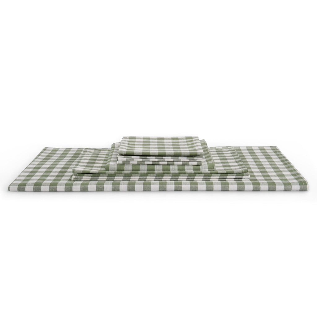 Dusklia - Gabriella Set of 4 Gingham Napkins - Green