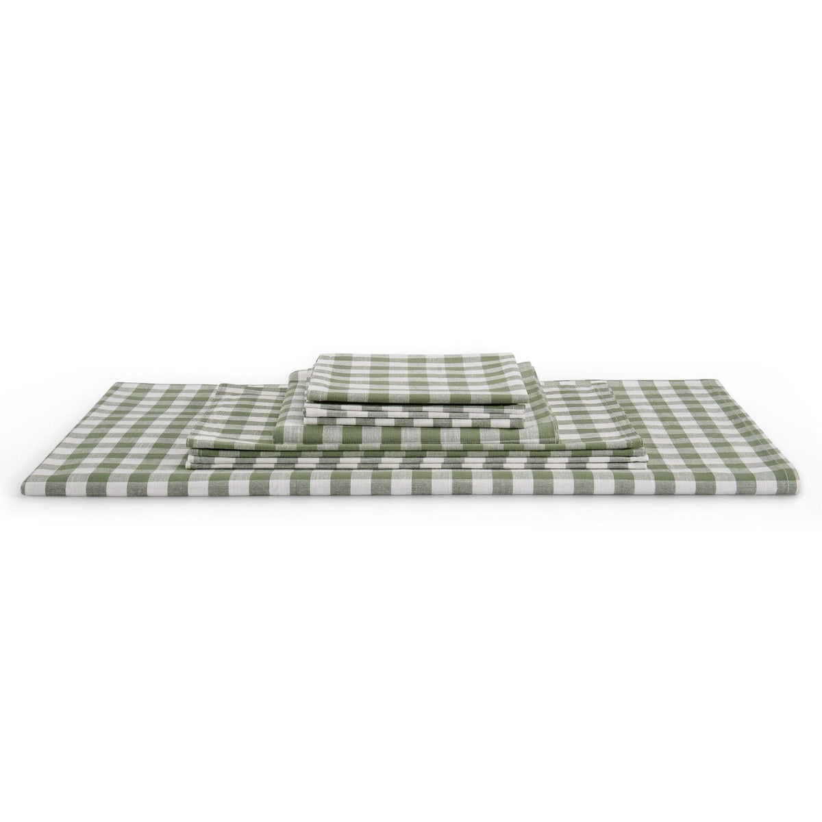 Dusklia - Gabriella Set of 4 Gingham Napkins - Green