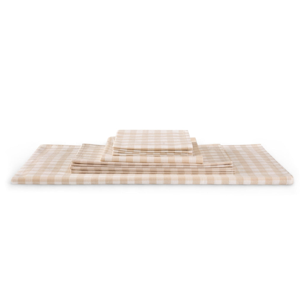 Dusklia - Gabriella Set of 4 Gingham Napkins - Natural