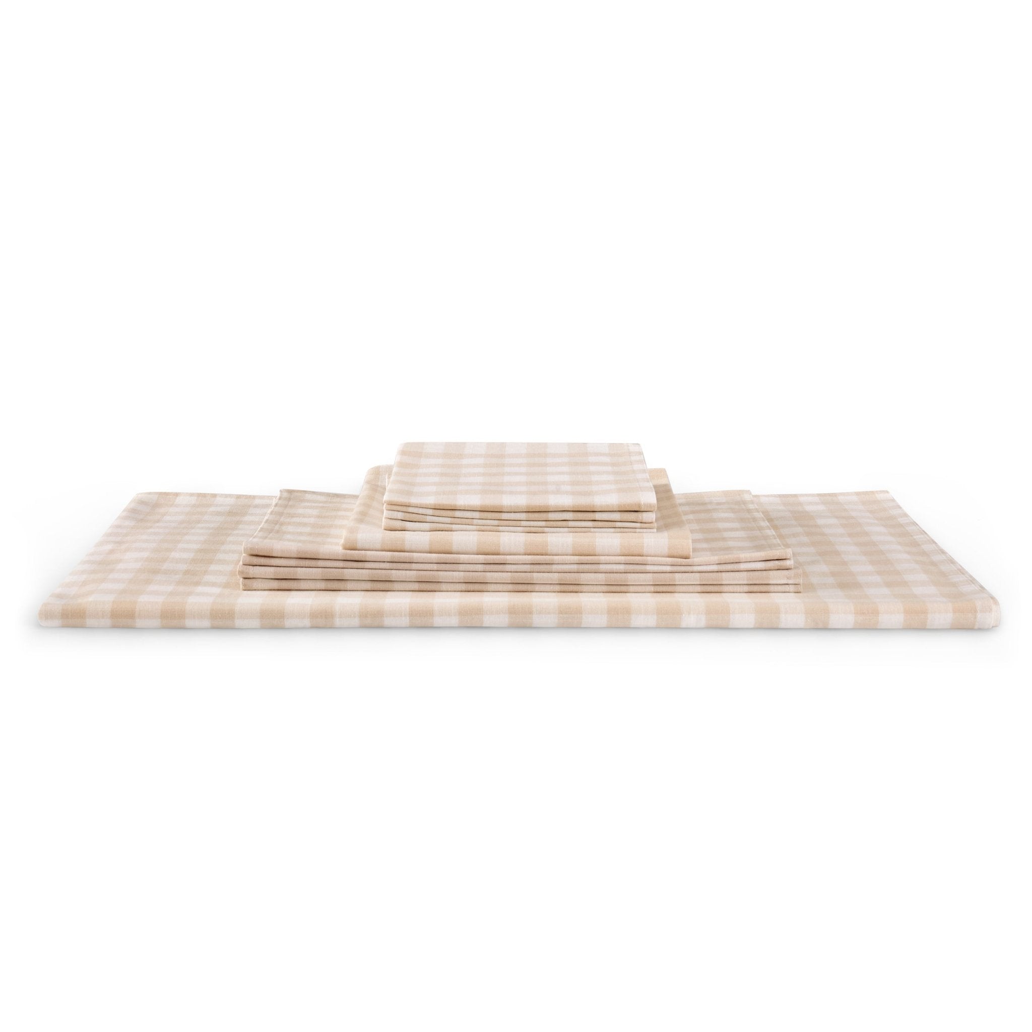 Dusklia - Gabriella Set of 4 Gingham Napkins - Natural