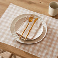 Dusklia - Gabriella Set of 4 Gingham Napkins - Natural