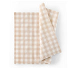 Dusklia - Gabriella Set of 4 Gingham Placemats - Natural