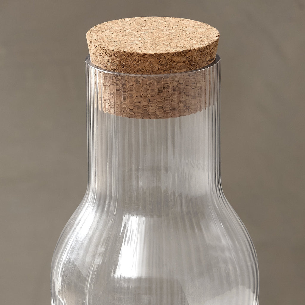 Dusklia - Gatsby Ripple Glass 1L Carafe - Clear